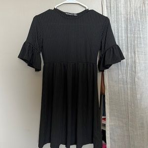 BooHoo Black Babydoll Dress